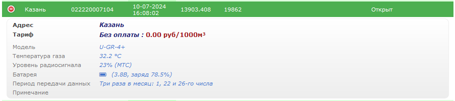 панель дополнительной информации